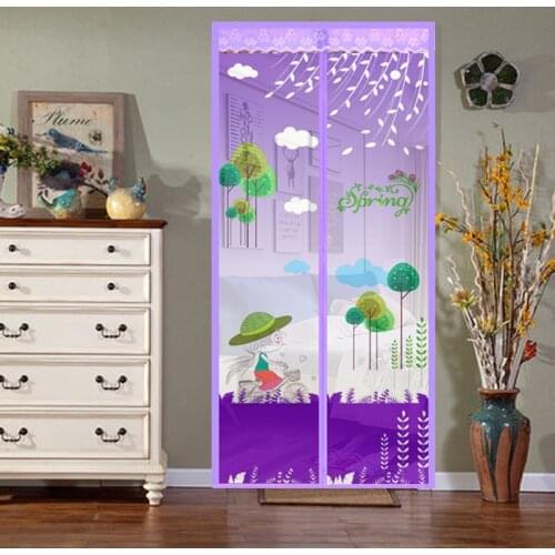 Modern, simple and fresh Korean version of summer mosquito screen door curtain Encrypted magnetic screen door