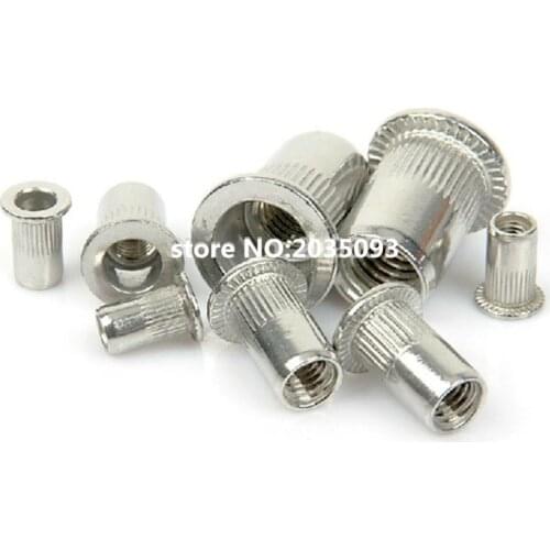 Bulk Pack100 of M4 M5 M6 M8 Metric Threaded Stainless Steel Rivet Nut Rivnut Insert Nutsert