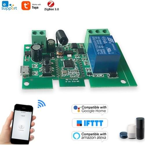 EWeLink Zigbee DC5v 12v RF433 Wifi Module,Tuya Zigbee Smart Switch,Works With Sonoff Zigbee Bridge/Samsung SmartThings Hub/Alexa