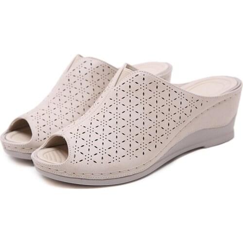 2021 Summer Shoes Women Rome Sandals Casual Women Wedges Sandals Soft Shoes Fashion Brand Ladies Wedge Heels 5cm Big Size