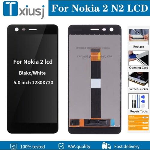5.0" With Frame LCD For NOKIA 2 TA-1007 TA-1029 TA-1023 TA-1035 TA-1011 LCD Display Touch Screen Digitizer Replacement Free Tool
