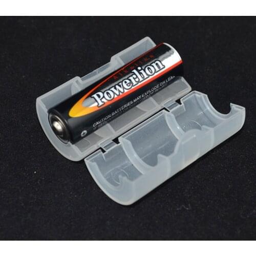 1pcs Cell Adapter Battery Holder Case Box Convert AAA To C Size Diy Power Bank Battery Holder White Transparent Cover