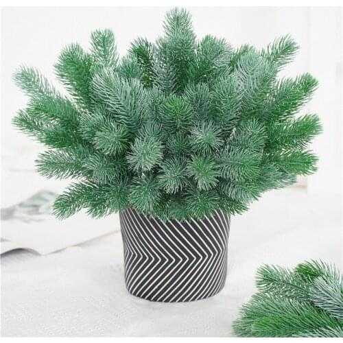 1pc Pine Christmas Tree Needle Artificial Fake Plant Flower Branch Decoration Accessories Diy Bouquet Gift