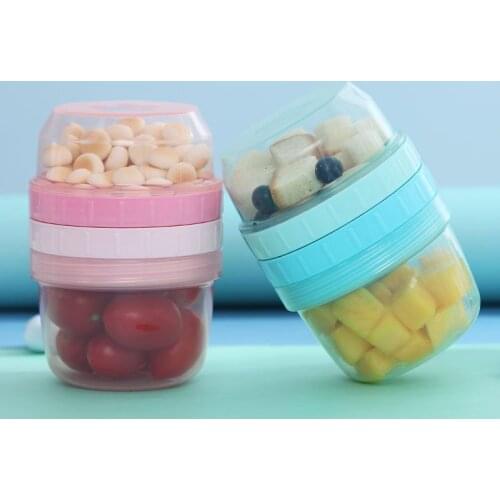 1PC Portable Baby Food Storage Box Essential Cereal Infant Milk Powder Box Toddle Snacks Container