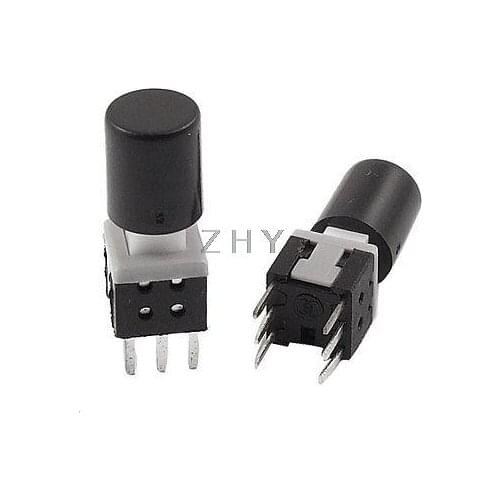 10 Pcs 5mm Round Buttong PCB Self Lock Tactile Tact Push Button Switch 5.8mm x 1