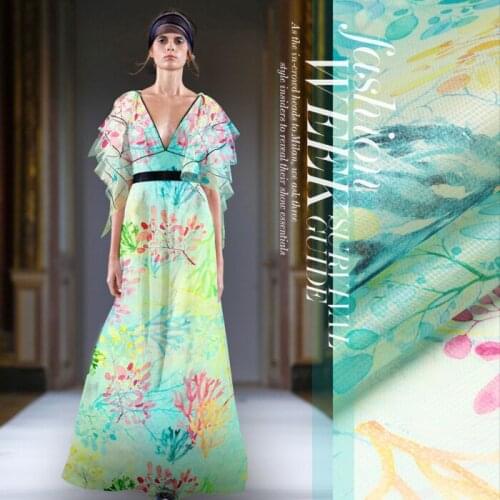 CNUM SO141 100% Natural Silk Organza/ Fresh Summer /Silk Fabric Thin Grid Gauze/ Width1.53yd Thickness 12mm/ Unit:Meter