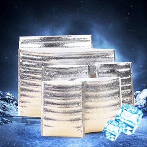 20 Pcs Aluminum Foil Insulated Food Storage Ice Bag Picnic Bags Thermal Cooler Reusable Lunch Snack Bento Picnic Hot &Cold Pouch