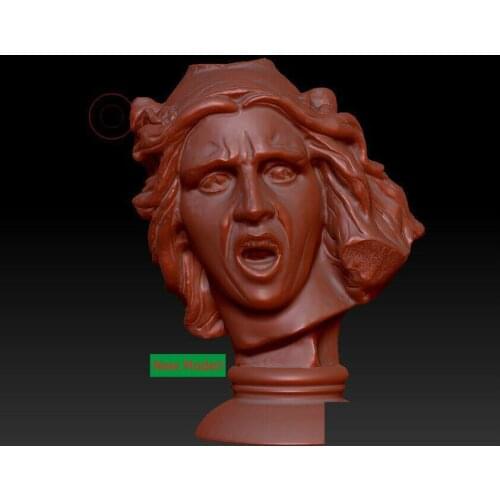 3D model stl format, 3D solid model rotation sculpture for cnc machine Terrified