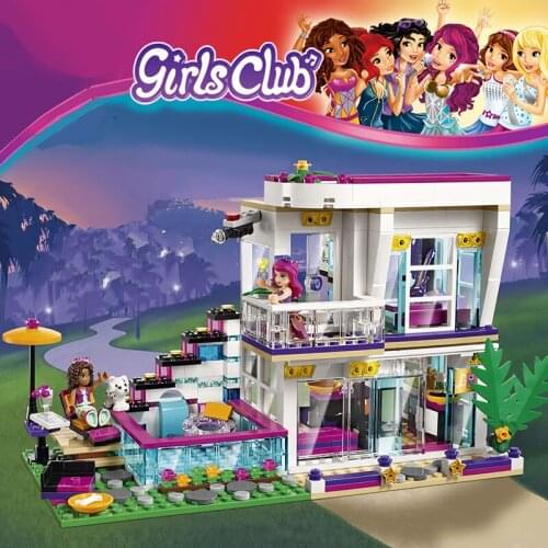 760PCS Pop Star Livis House Building Block Compatible Legoinglys Friends for Girls Figures Bricks Educational Toys for Children