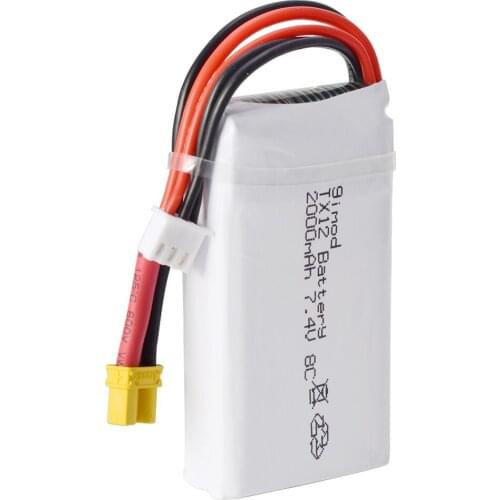 RadioMaster TX12 Jumper T16 7.4V 2S 2000mah 8C Lipo Battery for Remote Control Transmitter jst Plug