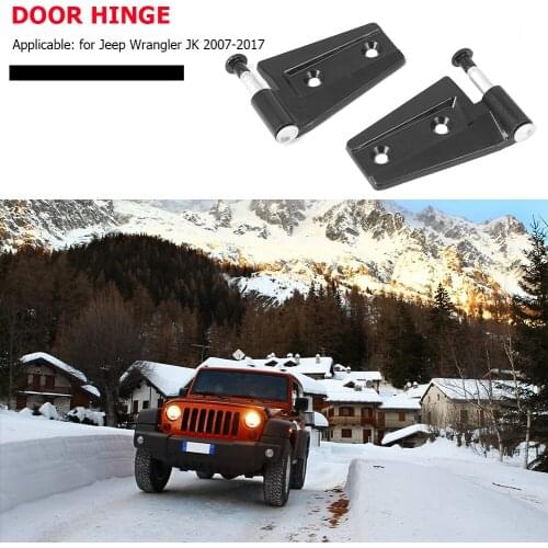 Aluminum Alloy Door Hinge 1 Pair Replacement Parts Enduring Car Durable Parts Components for Jeep Wrangler JK 07-17