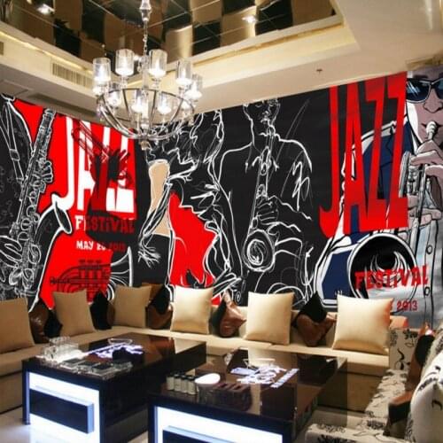Drop Shipping Photo Wallpaper Custom Theme Restaurant Bar KTV Wallpaper Rock Personality Cartoon Anime Character Mural