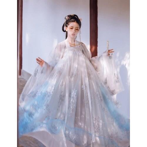 Hanfu Women Fairy Dress Traditional Chinese Clothing Female Tang Suit Performance Folk Dance Costumes Festival Outfit SL2811