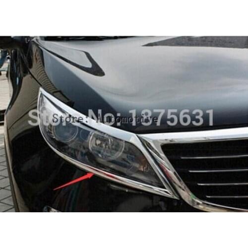 ABS Chrome Head Light Lamp Cover Trim For 2011 -2014 for Kia Sportage