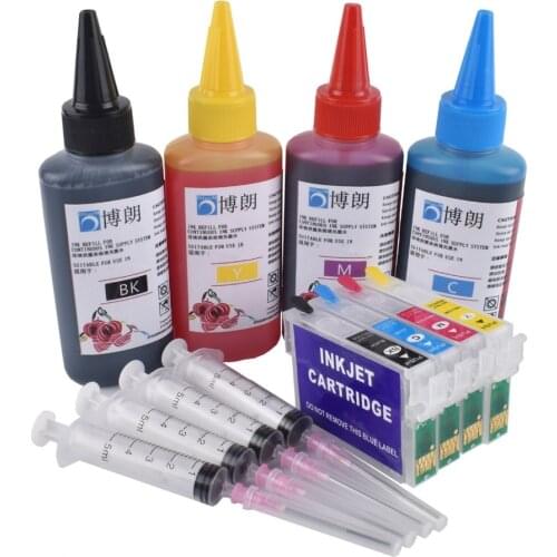 T0921N-T0924N Refillable ink cartridge for EPSON T26 T27 TX106 TX117 TX119 TX109 C91 CX4300 Printer + for EPSON Dey ink 400ML