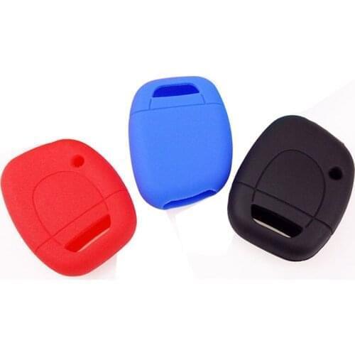 1 Button Silicone Key Case Cover For Renault Clio Kangoo Master Twingo Keyless Fob Shell Holder Protector