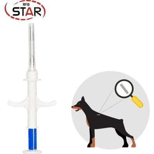 Mini injectable Rfid Animal Pet Dog Microchip EM4305 ISO FDX-B 134.2KHz Dog Cat Horses Microchip Tag With Syringe