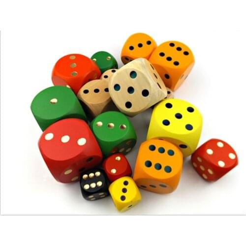 20 PCS/SET Dice Set , Drinking Dice High Quality Wooden ,6 Sided Digital Dice For Club/Party/Family DIY Games