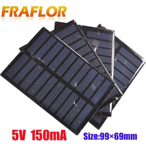 Wholesale 10Pcs/Lot 0.75W Polycrystalline Solar Cell Panel, Mini Solar Panel Small Solar Cell PV Module For DIY Solar Kits