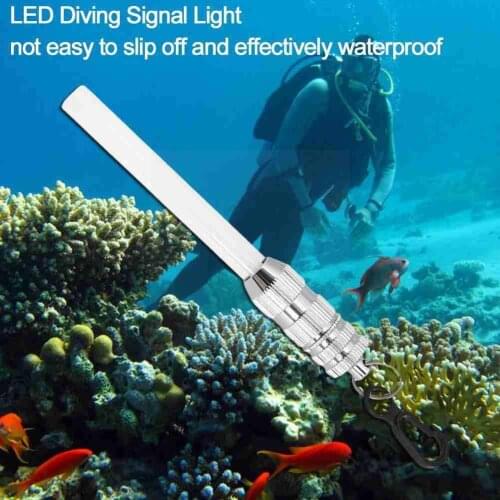 Underwater Flashing Scuba Night Dive Marker LED Beacon lamp Flashlight LED Torch Safety Beam Warning Light Diving Signal N2L7