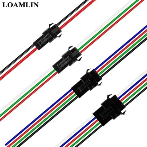 JST connector male and female 10-100 pairs 2pin/3pin/4pin/5pin for 5050/3528 WS2812B/WS2811 LED Strip
