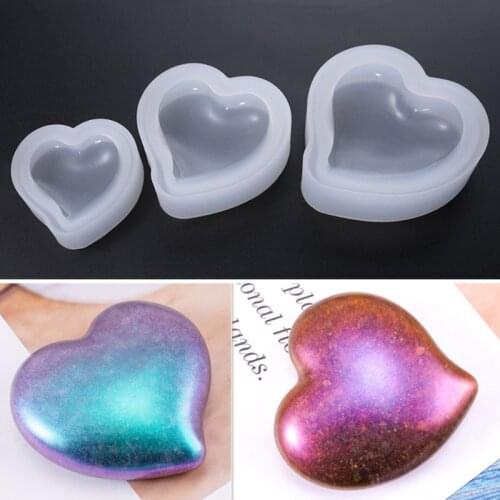 Heart Shape Jewelry Mold Handmade DIY Pendant Necklace Making Model Mould Parts Decoration Crystal Mold Soap Making