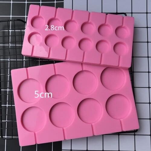 Silicone Round Lollipop Candy Cake Baking Molds Chocolate Cake Birthday Decorating Pastry Mould Silicone Lollipops Maker