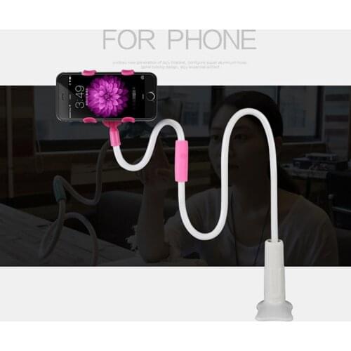 3.5-6.5 inch Cellphone Holder desk Foldable Multifunction Stand Aluminum 360 Rotation Mount Bed Bracket for mobile phone iPhone