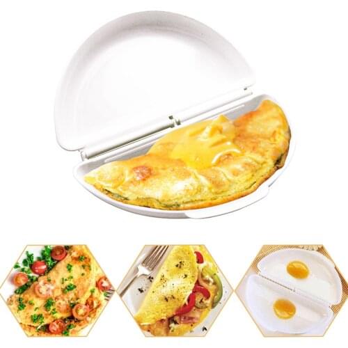 Microwave Omelet Cooker Pan Microwavable Omelette Eggs Steamer Box for Home Kitchen Omelet Mold Kitchen gadgets and accessories