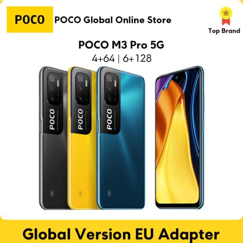 POCO M3 Pro 5G Global Version NFC Xiaomi Smartphone 6+128 Dimensity 700 Octa Core 90Hz FHD+DotDisplay 5000mAh 48MP Triple Camera