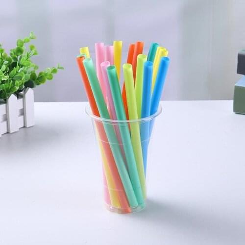 Large Drinking Straws Mixed Colors For Pearl Milk 100pcs Accessories Bar Smoothie Party Straws Tea Plastic