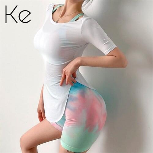 KE Thin sports top womens self-cultivation quick-drying training fitness t-shirt net red short-sleeved yoga clothes summer