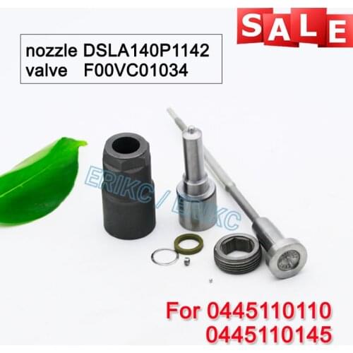 Fuel Injector 0445110110 0445110145 Repair Parts Nozzle DSLA140P1142 Valve F00VC01034 For Bosch Renault 0986435080