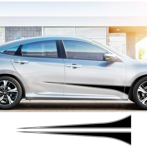 For Honda Civic Fit City HR-V Accord Insight Pilot Car Door Side Stripe Stickers Vinyl Film Decor Decals Auto Tuning Accessories