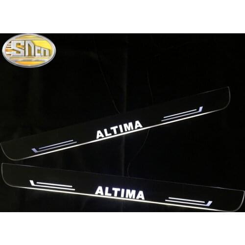 SNCN Waterproof Acrylic Moving LED Welcome Pedal Car Scuff Plate Pedal Door Sill Pathway Light For Nissan Altima 2013 - 2020