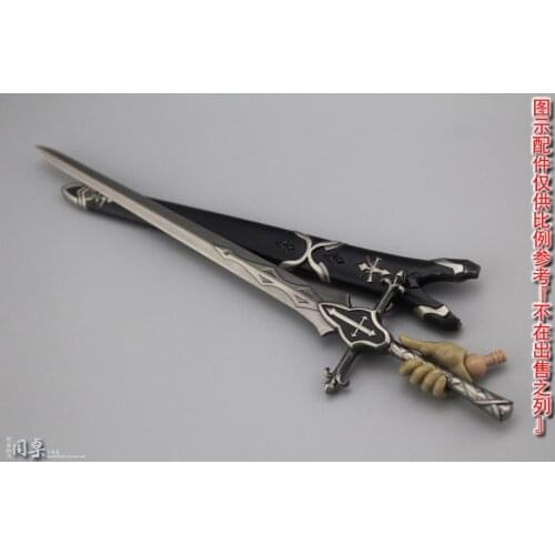 1/6 Soldier Accessories Weapon Model Western Sword Giant Sword 12-inch doll available in stock