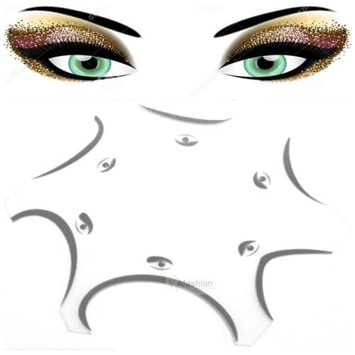 6 style make up eyeshadow stencil cat palette template eye card Multifunction beauty cosmetic tools