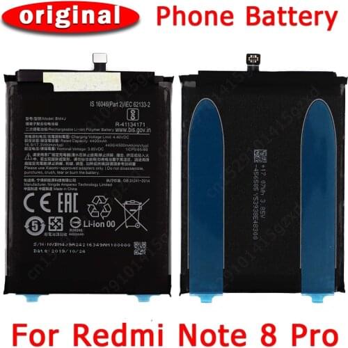 100% Original For Xiaomi Redmi Note 8 Pro Battery BM4J 3200 mAh Cellphone Li-ion Bateria Replacement Spare Parts