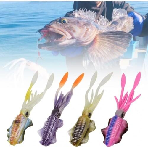 15CM / 5.91Inches Fishing Soft Squid Lure 20g Luminous Octopus Bait for Sea Fishing Wobbler Baits