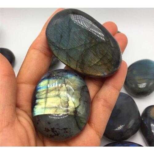 2 pcs heay flash drop shipping Natural labradorite Crystal gemstone meditation reiki healing polished labradorite tumble stone