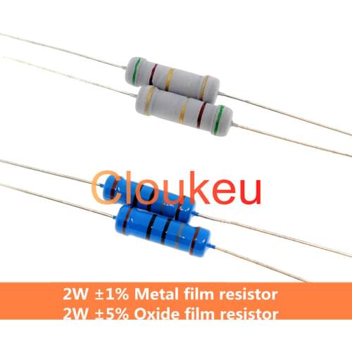 2W Color ring resistance ±1% 5% 8.2K 9.1K 10K 12K 13K 15K 18K 20K 22K 24K 27K 30K 33K 36K 39K 43K 47K 51K 56K 62K 68K Ohm
