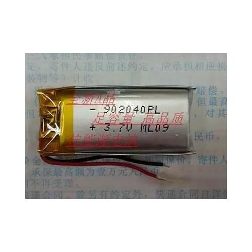 3.7V polymer lithium battery 092040 900MAH wireless headset Bluetooth audio GPS game machine Rechargeable Li-ion Cell