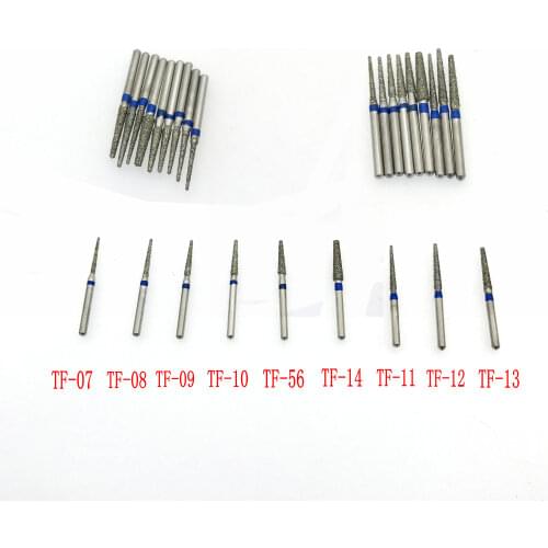 50Pcs Dental Diamond Burs FG 1.6mm Fit High Speed Handpiece TF series TF11/TF12/TF13/TF14/TF21/TF23/TF09