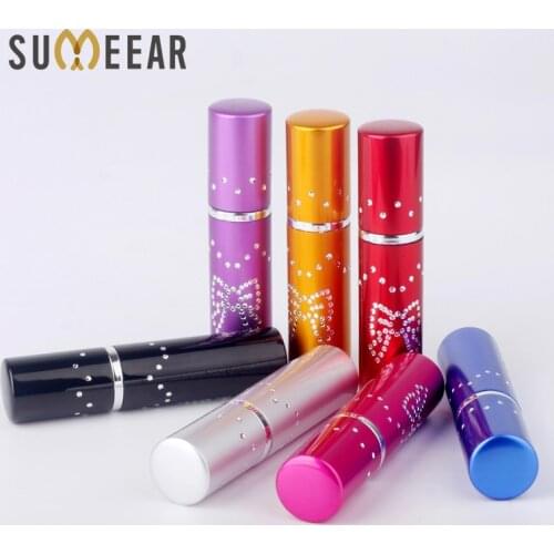 5ml Portable Aluminum Spray Scent Perfume Bottle With Spray Empty Mini Cosmetic Containers Travel Sample Atomizer