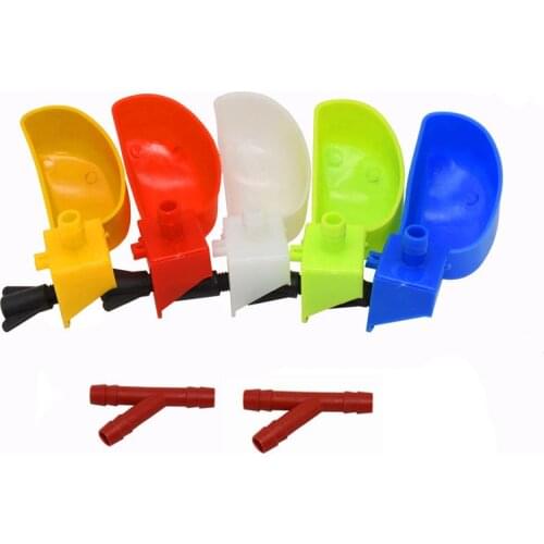 5 pcs Quail feeders Chicken drinking cup Red Bird Feeding Tools Automatic water bowl Beekeeping Pigeon Bird Supplies