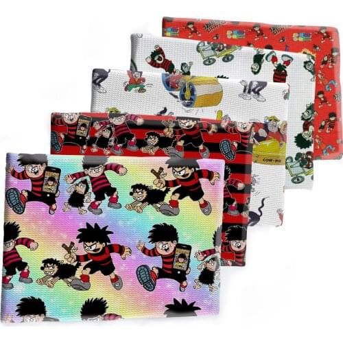 50*145cm Dennis the Menace Bullet Textured Naughty Boy Liverpool Patchwork Tissue Kids home textile