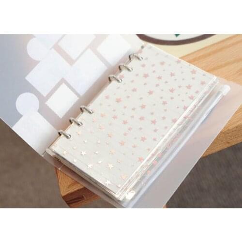 5Pcs Bronzing Leaf Paper Divider Index Separator for A5 A6 Loose Leaf Binder