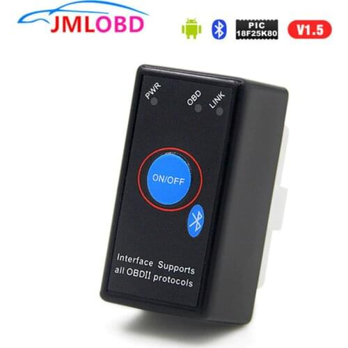 PIC18F25K80 Chip Super Mini OBD2 ELM327 V1.5 Bluetooth Diagnostic Tool v 1.5 obd2elm 327 Works on Android Torque PIC Code Reader