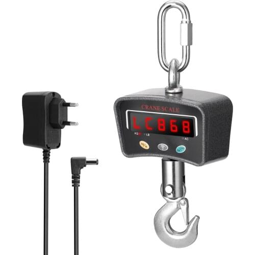 Mini LCD Digital 1000kg Crane Scale Portable Industrial Electronic Heavy Duty Weight Hook-Hanging Scale