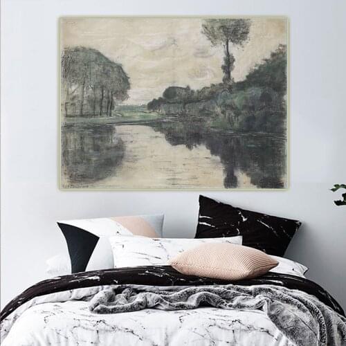 Citon Piet Mondrian《Isolated Tree on the Gein,1906》Canvas Art Oil Painting Artwork Poster Picture Wall Decorations Home Decor